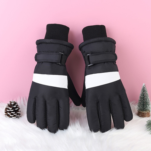 Men and Women Winter Touch Screen Fleece Lined Thick Warm Waterproof Windproof Outdoor Couple Cold Proof Electric Bike Riding Gloves