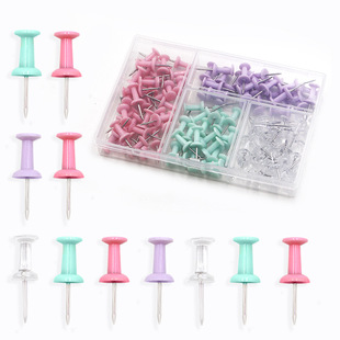 Cross-Border 100 Pieces of Macaron Small I-Shaped Nails Campus Bulletin Board Fixed Decorative Press Nails Art Painting Fixed Nails