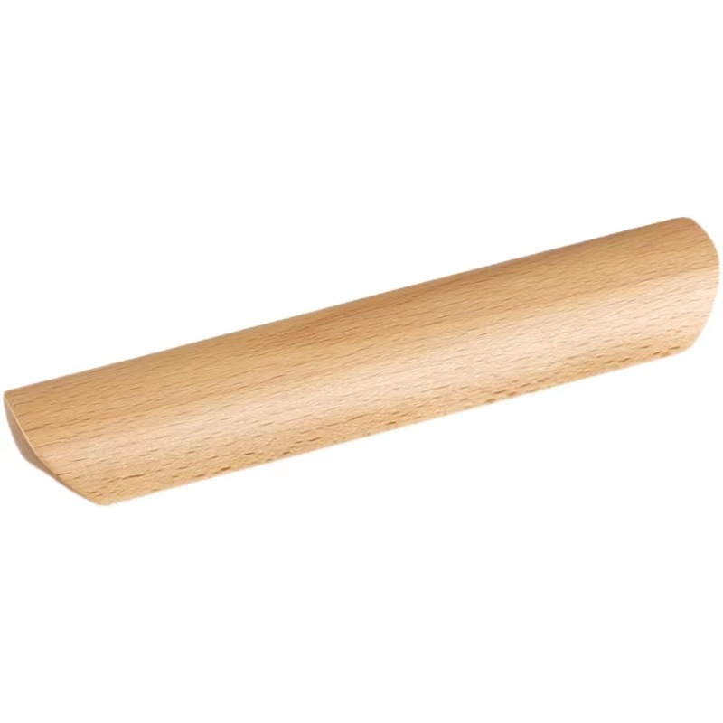 Moderno minimalista armario puerta de madera maciza manija del gabinete del cajón mango Haya registro barniz color mango de madera image 7