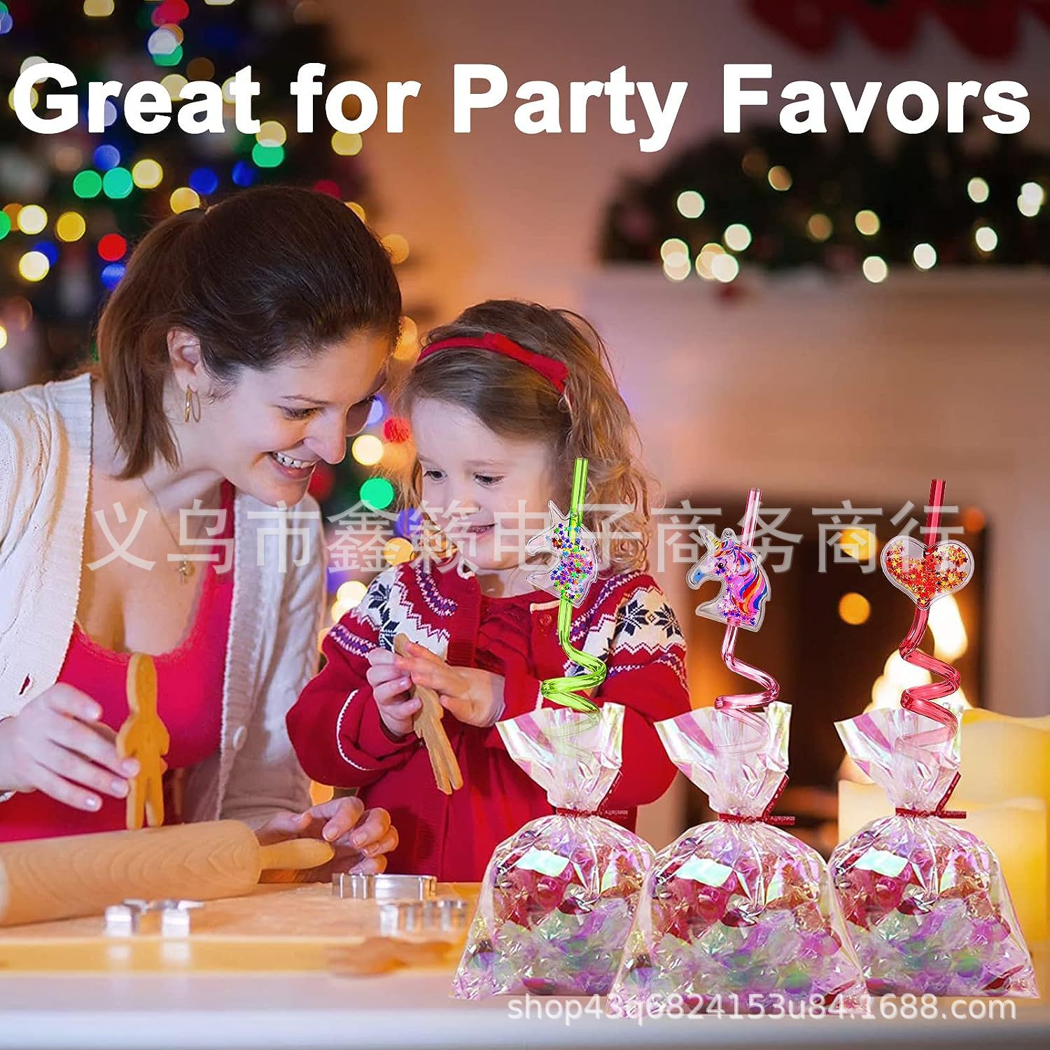 Color Gritt paja traje aire paquete PET creativo espiral fiesta dibujos animados paja Amazon caliente