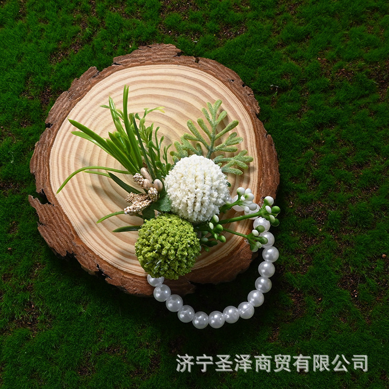 森系婚礼胸花新郎新娘结婚胸针手腕花伴郎伴娘团仿真襟花父母家人|undefined