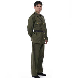 万圣节服装大人演出服男成人军官服装二战服装