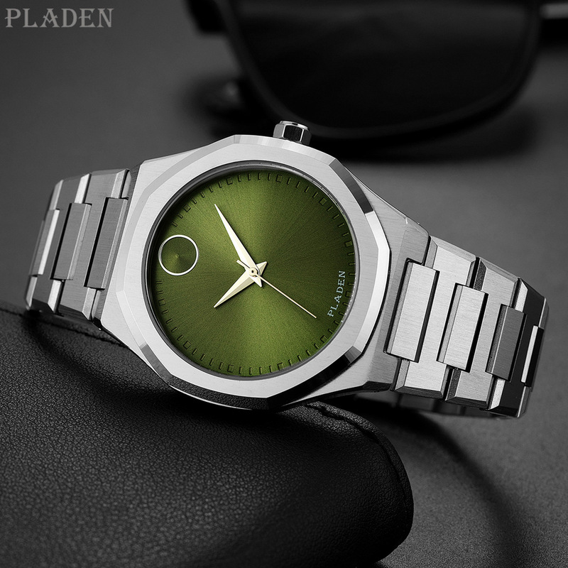 Pladen Men's Watch Business Casual Casual High Quality Solid Stainless Steel Quartz Watch Waterproof Men's Wrist Watch