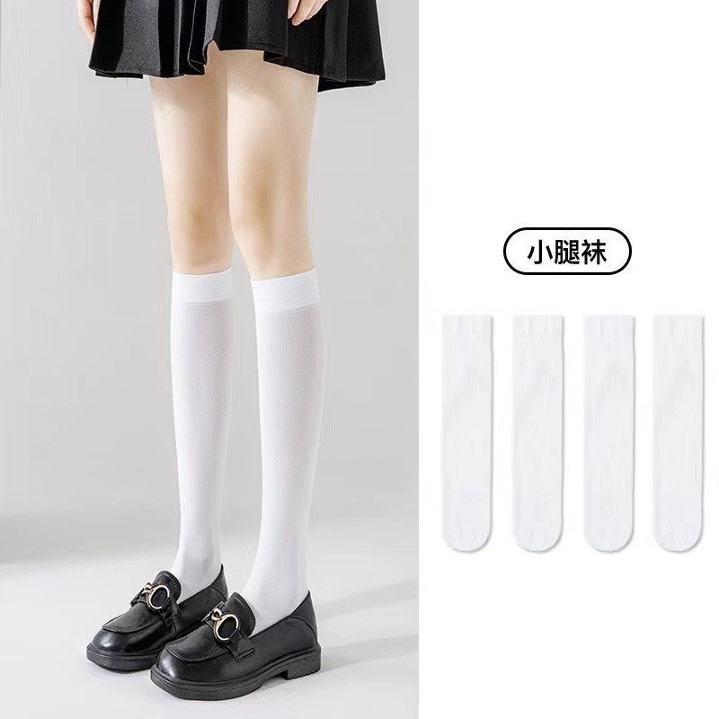 白い圧力のふくらはぎの靴下の夏の薄い吸汗の通気性jk黒い膝の靴下の女性の夏は筒の中のストッキングを落とさないでください。|undefined