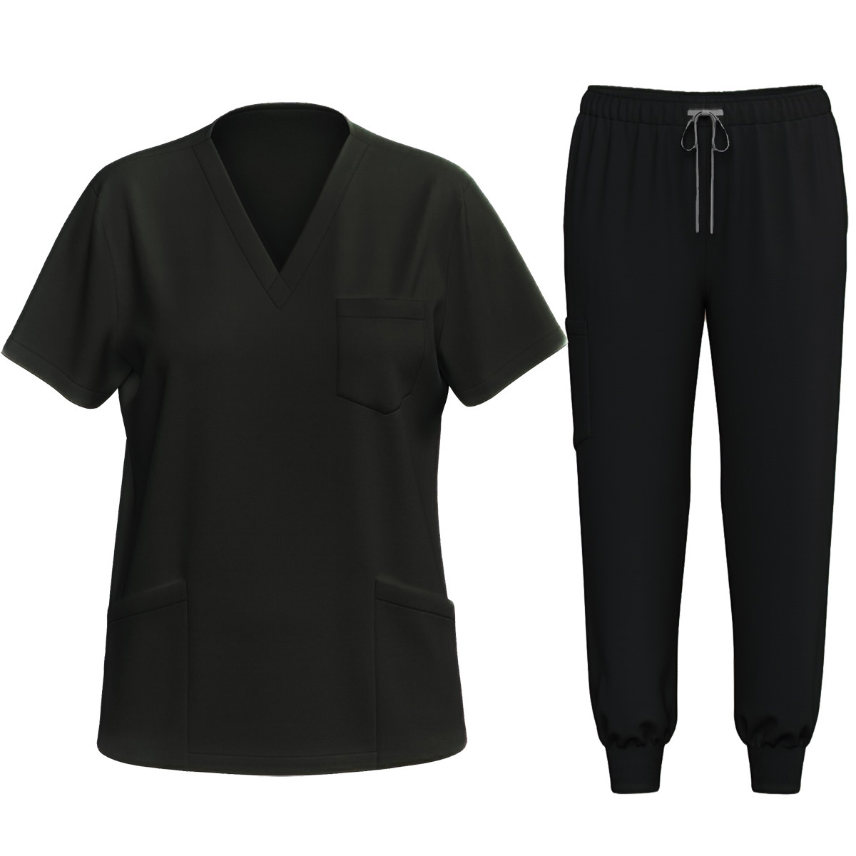 Black doctor uniform, set