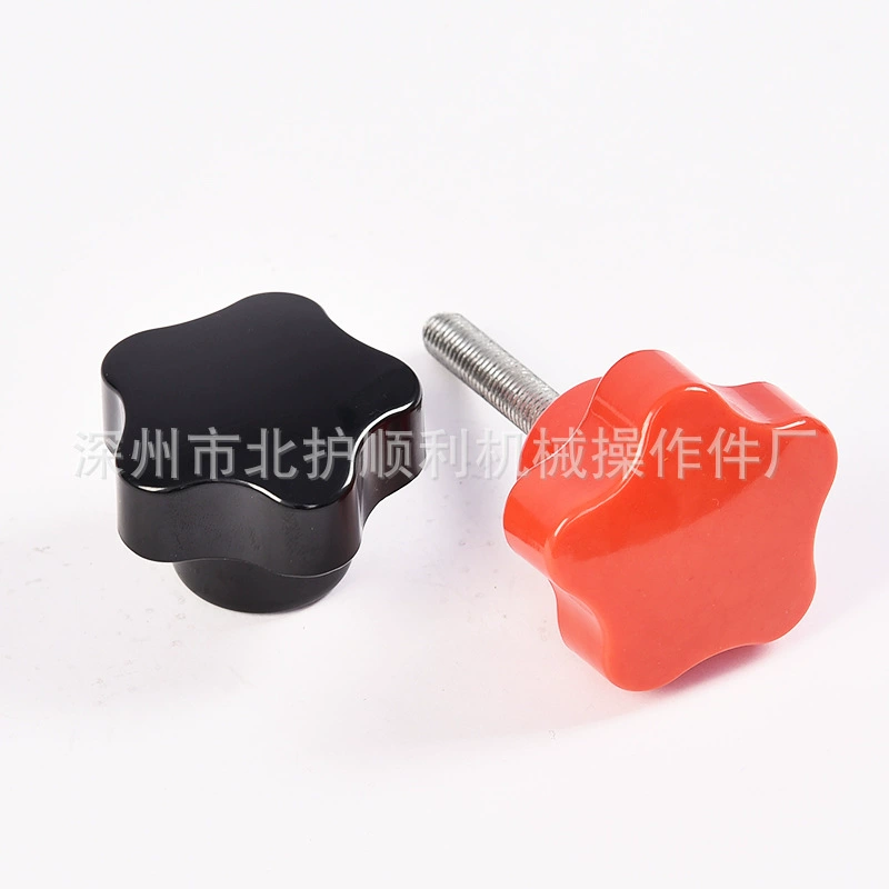 Готовая резьбовая bakelite ручка с пятью звёздами M8*40-20, ручка с дыркой под цветок с цветком сливовым, дверная ручка