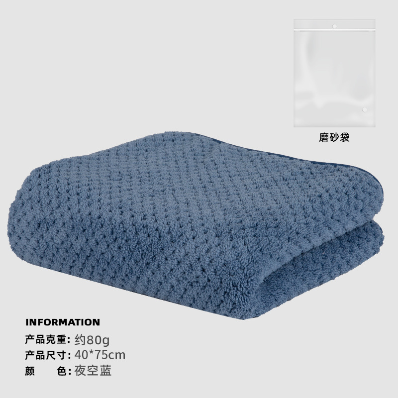 Toalla de piña Toalla de tela escocesa Toalla de secado de pelo hogar extra grande engrosada adulto Baño lavado de cara suave toalla absorbente