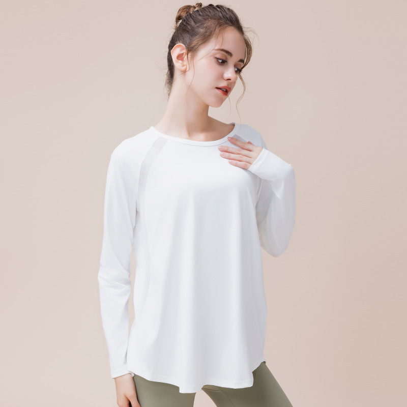 [Comprar uno gratis] camisa deportiva de mujer ligera sudoración Pilates entrenamiento de fitness manga larga primavera