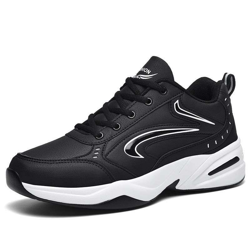 818 black and white leather shoes [no velvet]