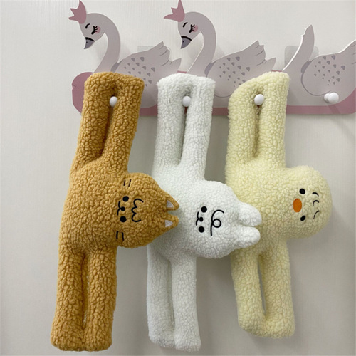 INS anti-pinch door hanging decoration, plush cartoon rabbit and cat door clip, children's anti-pinch door stop