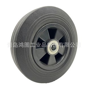 8 inch rubber powder wheel 8x 2 rubber powder solid wheel equipment caster non-pumping tool car lawn mower generator wheel