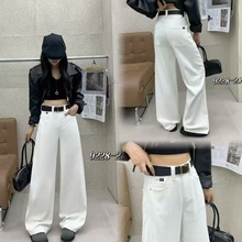 尾单9228品牌清仓弹力秋款阔腿弯刀裤福利