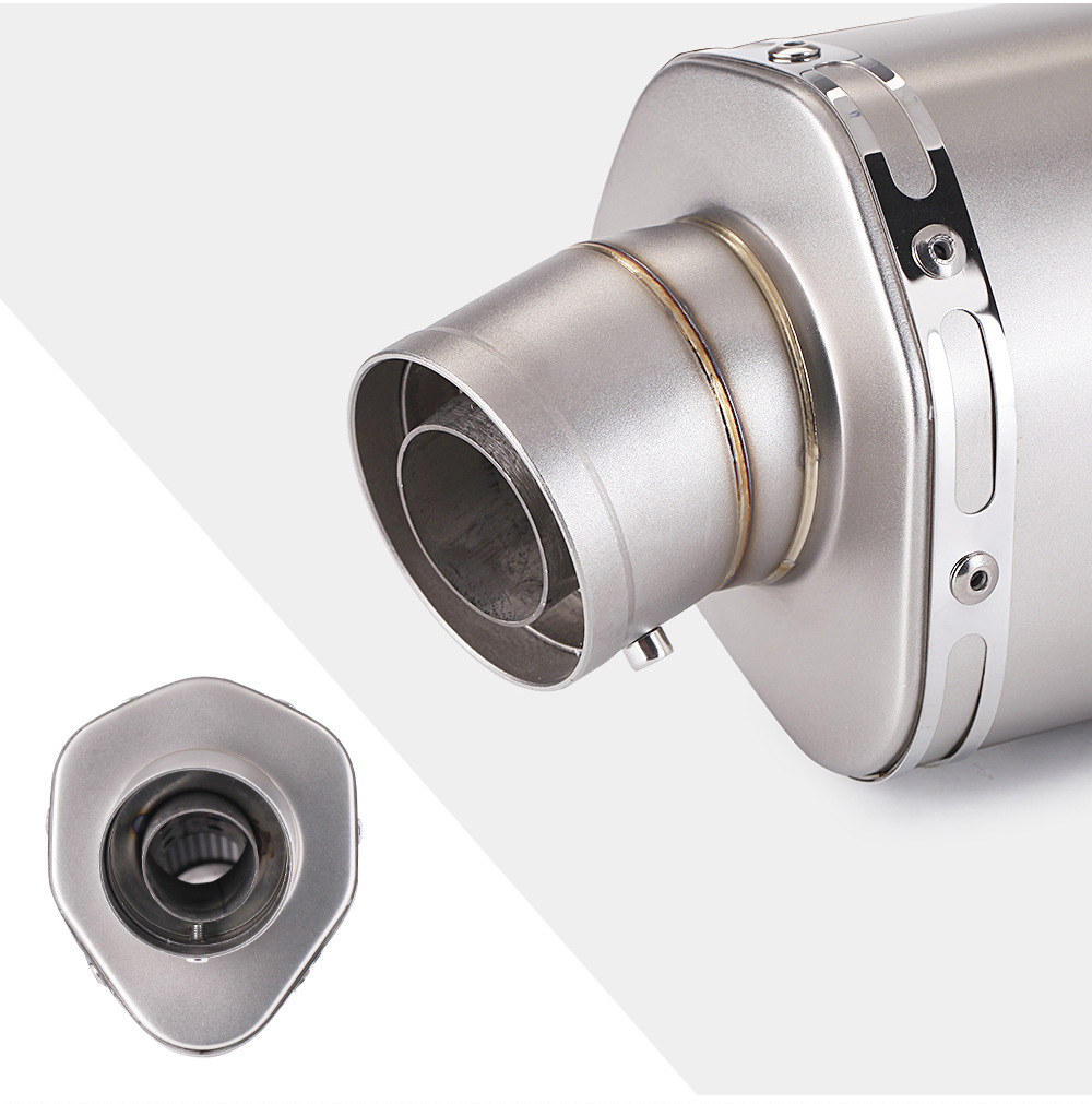Motorcycle exhaust pipe modification T138 large hexagonal straight-out tail muffler 51MM universal non-destructive installation