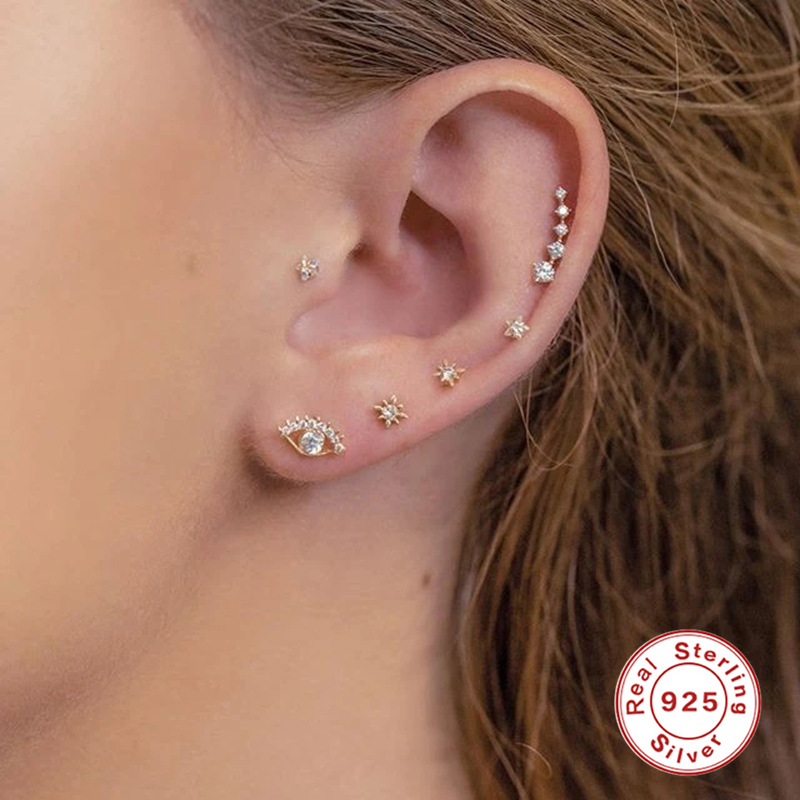 1g Weight 925 Sterling Silver Ear Needle Material Drop Earrings, Ear Studs Classification 1 Piece Quantity Holiday, Daily Occasion 925 Sterling Silver Material Geometric Pattern All Seasons Season Unisex Gender Simple Style, IG Style Style 1 Piece 925 Sterling Silver 925 Sterling Silver Earrings Geometric Drop Earrings Ear Studs 25