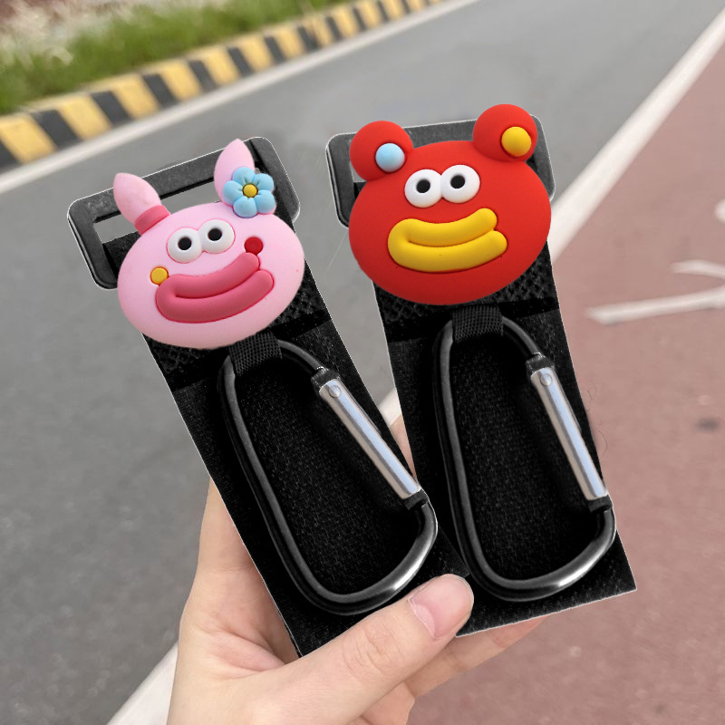 Cerradura de gancho de coche eléctrico frontal universal sin perforaciones lindo divertido de dibujos animados multifunción bicicleta bolso pesado