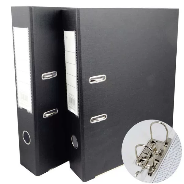 Office Supplies Loose-Leaf Folder A4 Black and Blue Large Capacity Detachable Quick Labor Folder Cardboard Two-Hole Folder Wholesale