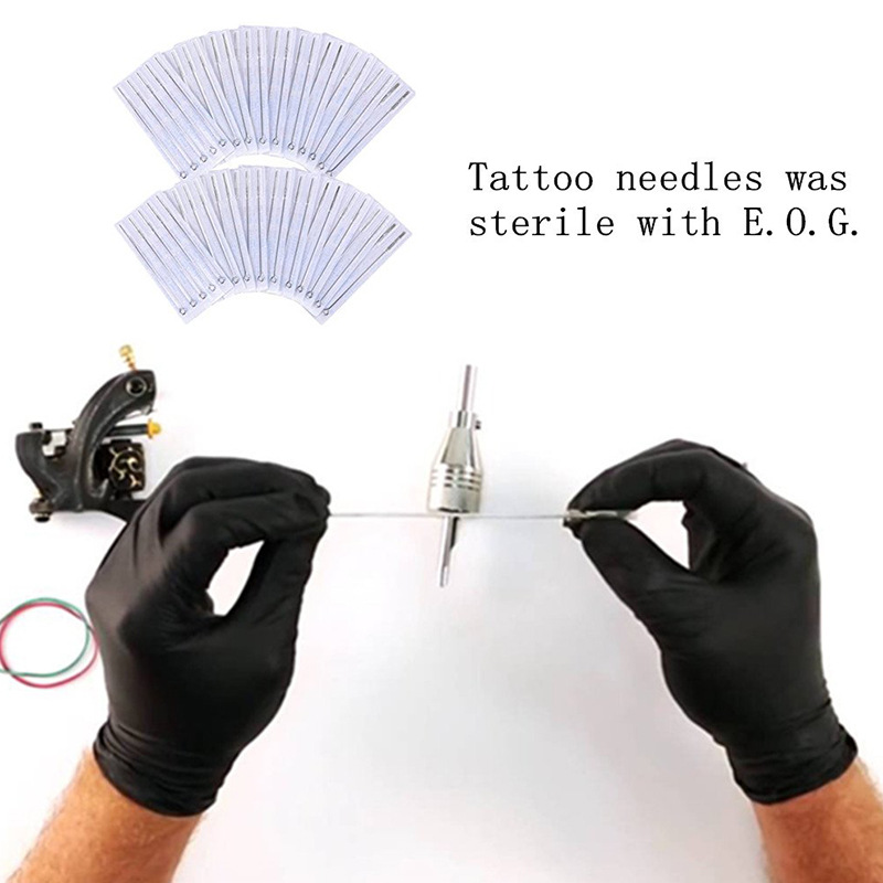 5 Multi-Model Solid Color Stainless Steel Piercing Tattoo Needles Set