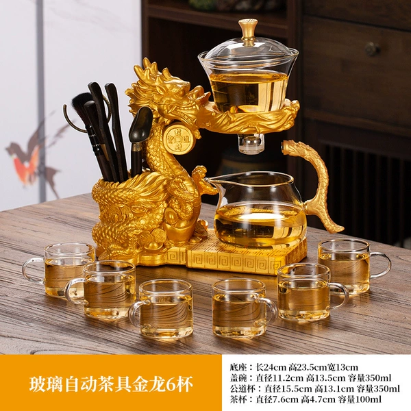 Glass automatic tea set