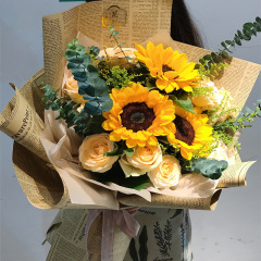 Packaging materials discount kraft paper English revenge ancient rose bouquet wrapping paper flower paper flower shop supplies paper