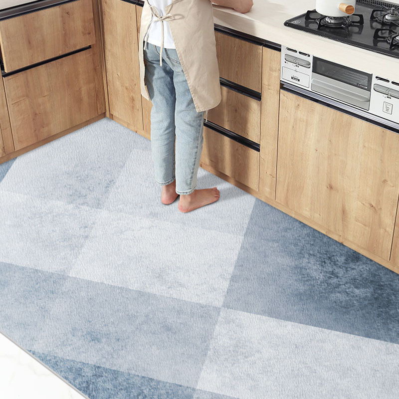 Alfombra del piso de la cocina cubierta completa antideslizante a prueba de aceite alfombra resistente a las manchas cubierta completa borrable limpieza lavable PVC impermeable estera del pie cubierta entera