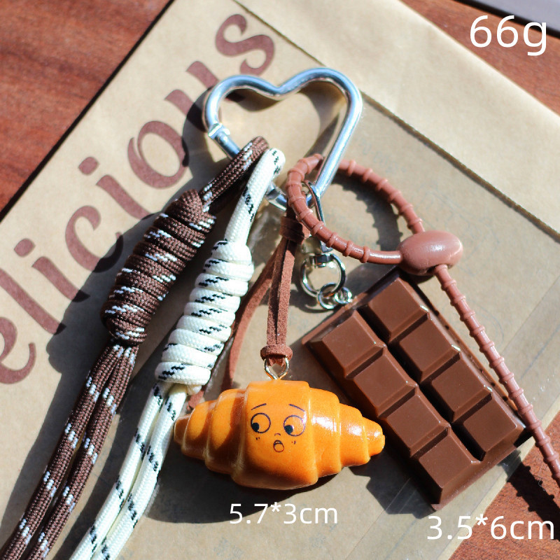 Llavero Colgante para Bolso con Diseño de Comida Realista de PVC