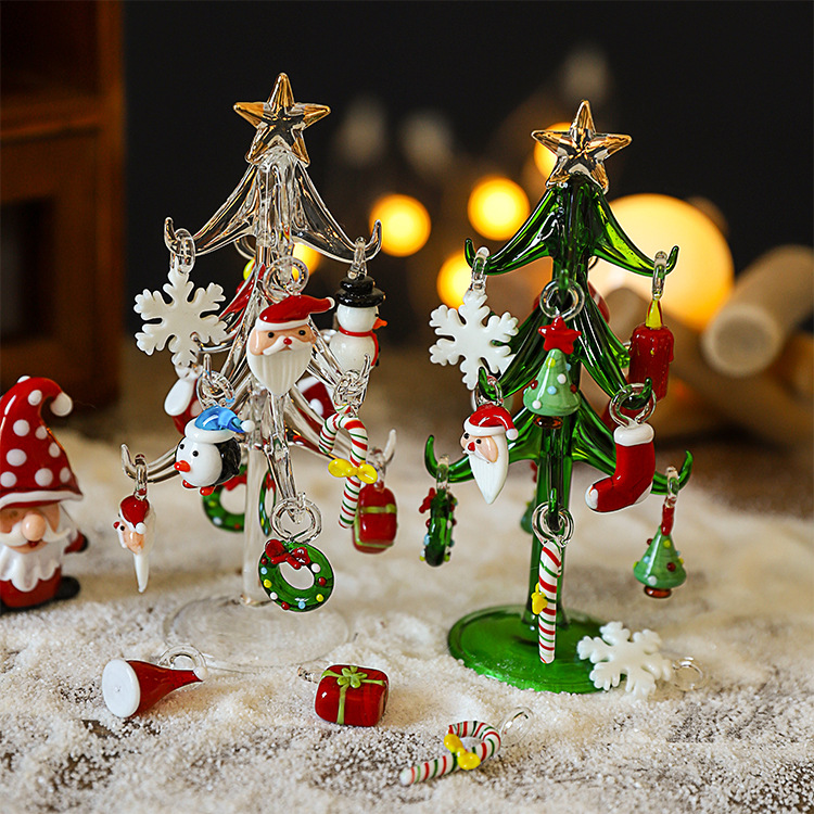 Christmas Festival Christmas Casual Elegant Cute Christmas Tree Glass Holiday Daily Selfie Decorations Table Decoration