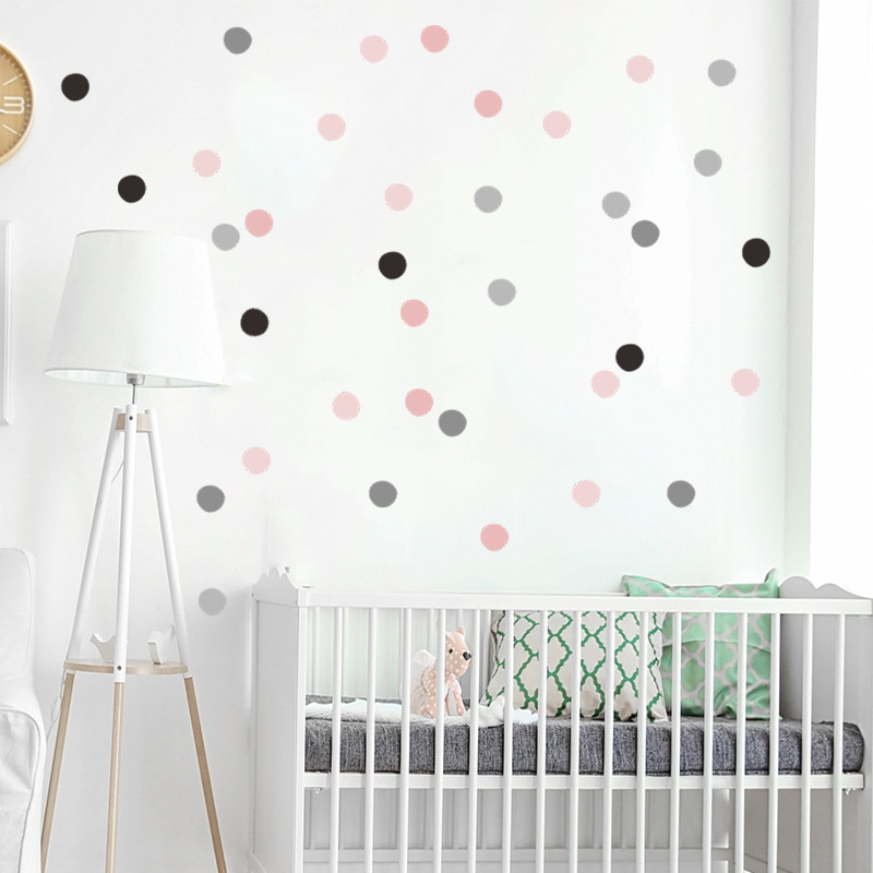 New Simple Color Dots Bedroom Porch Living Room Decorative Wall Stickers display picture 4