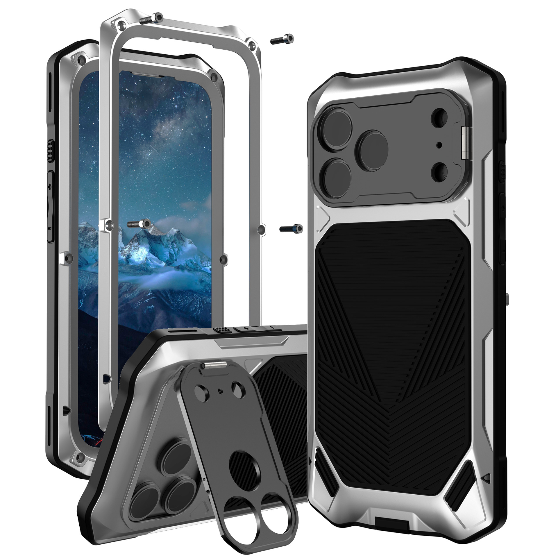 Ốp lưng điện thoại silicon mềm chống rơi, hỗ trợ sạc từ tính cho iPhone 17 Pro Max / 17 Air — Đen, Bạc, Đỏ, Xanh dương chi tiết 9