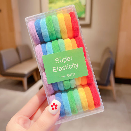 Children's colorful rubber band headdress girl's hair tie hair rope girl's high elastic hair accessories baby hair ring