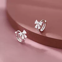 Серебряная игла с бантом, милые серьги, образец 925 пробы, коллекция 2023 года