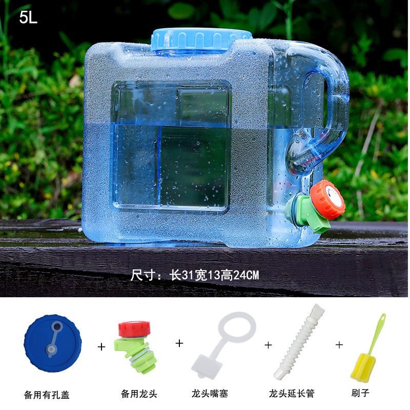 蛇口付き屋外浄水飲料水バケツプラスチック家庭用正方形車載水貯蔵タンクポータブル大型バケツなし|undefined