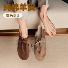 ！韩版乐福鞋系带外穿软底懒人鞋休闲平底单鞋成都手工舒适百搭