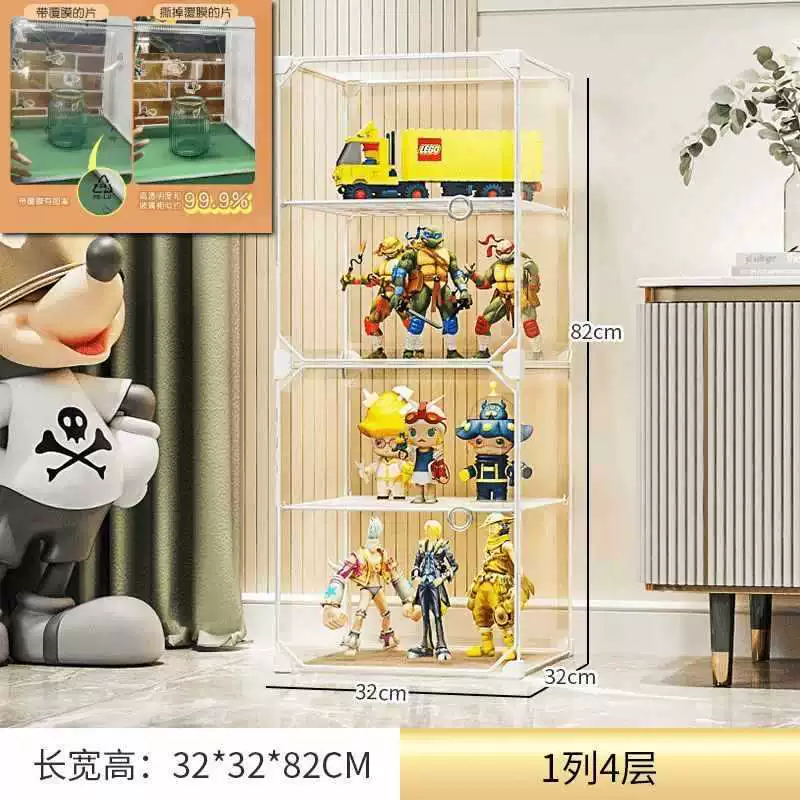 Display Stand (Lego) Acrylic Minifigure Storage Box, modular transparent organizer, multiple layer options