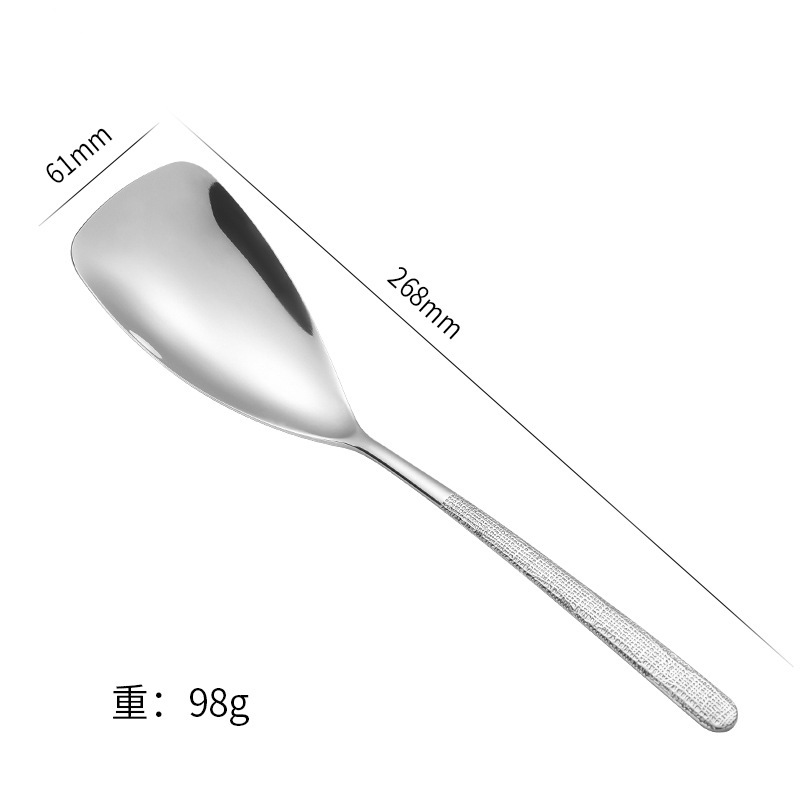 ネットレッド304ステンレスハンマー柄韓国式スプーン洋食長柄分食スプーン家庭用丸頭スプーン食事スプーン|undefined