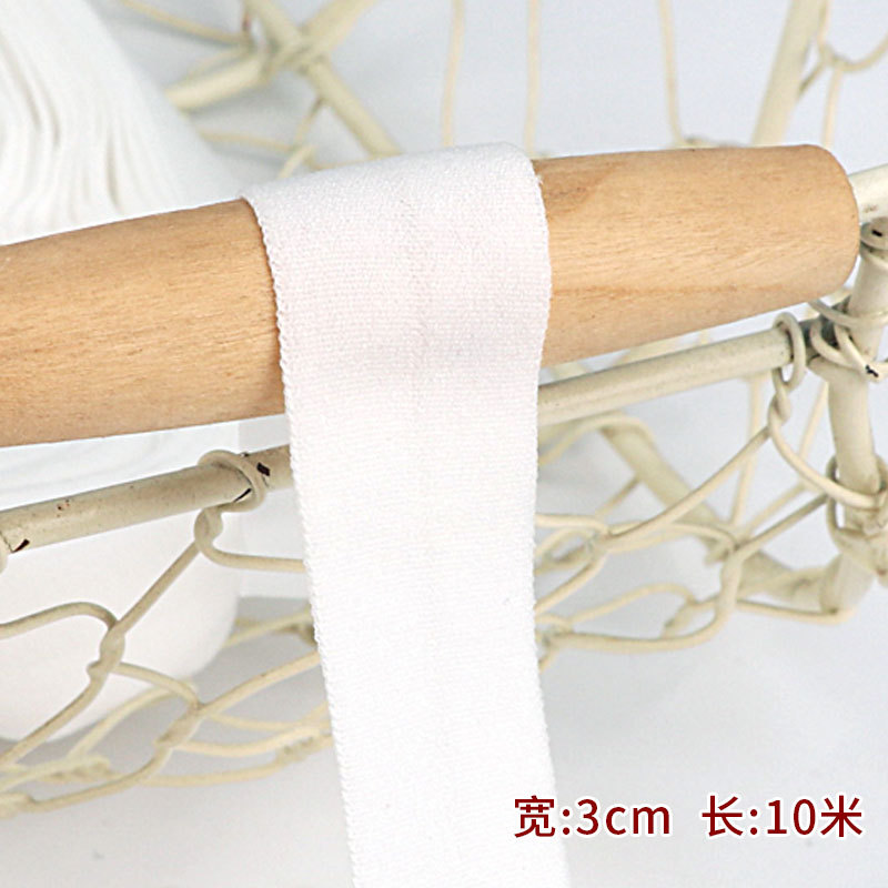 Tira de borde elástico de algodón accesorios de tela tira de borde de ropa de bebé cinta ropa interior banda elástica correa de tela plegable