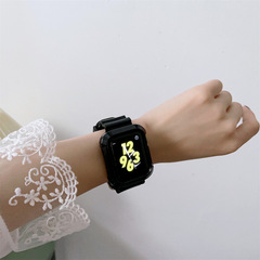 冰川錶帶 適用於5678代蘋果手錶透明錶帶 蘋果49mm一體錶帶表殼