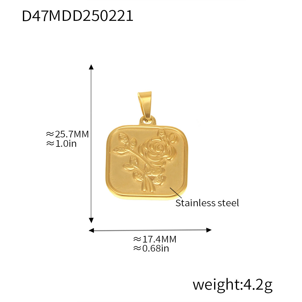 Europa y América de moda DIY accesorios colgante colección red de acero inoxidable 18K joyas collares de oro real al por mayor