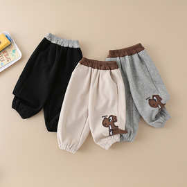 2026男童春秋长裤婴幼儿卡通卫裤宝宝休闲运动外穿皮筋束脚裤子潮