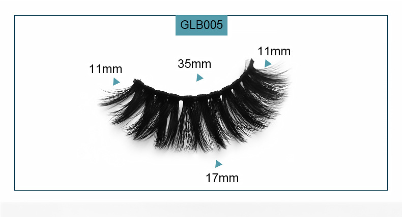 5 Pairs Of Mink Fur Thick And Thick Three-dimensional False Eyelashes display picture 3