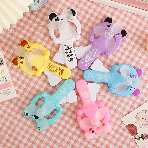 Cartoon hand fan toy cute mini student portable handheld manual bear internet celebrity boy girl small