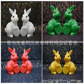 十二生肖仿白玉兔子摆件贺岁吉祥物客厅家居装公司年会生日礼品