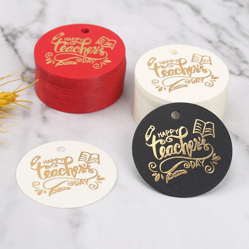 2022 cross-border new teacher's day gilding card Amazon AliExpress packaging label label paper label tag