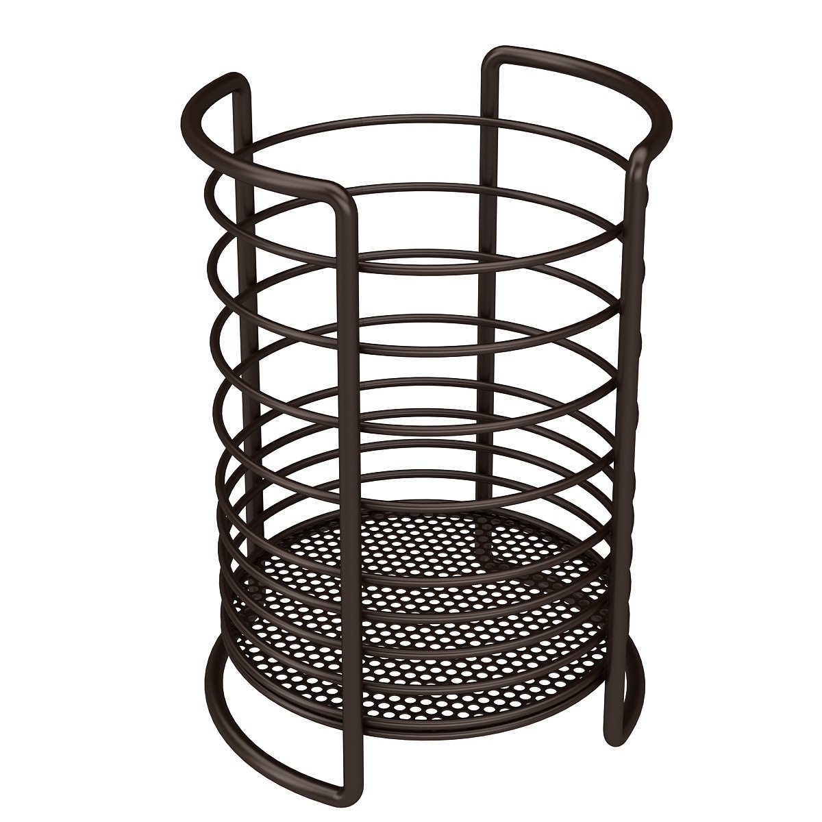 Estante de almacenamiento para encimera para utensilios de cocina domésticos, soporte cuadrado creativo para palillos, almacenamiento de cuchillos y tenedores, jaula redonda para palillos.