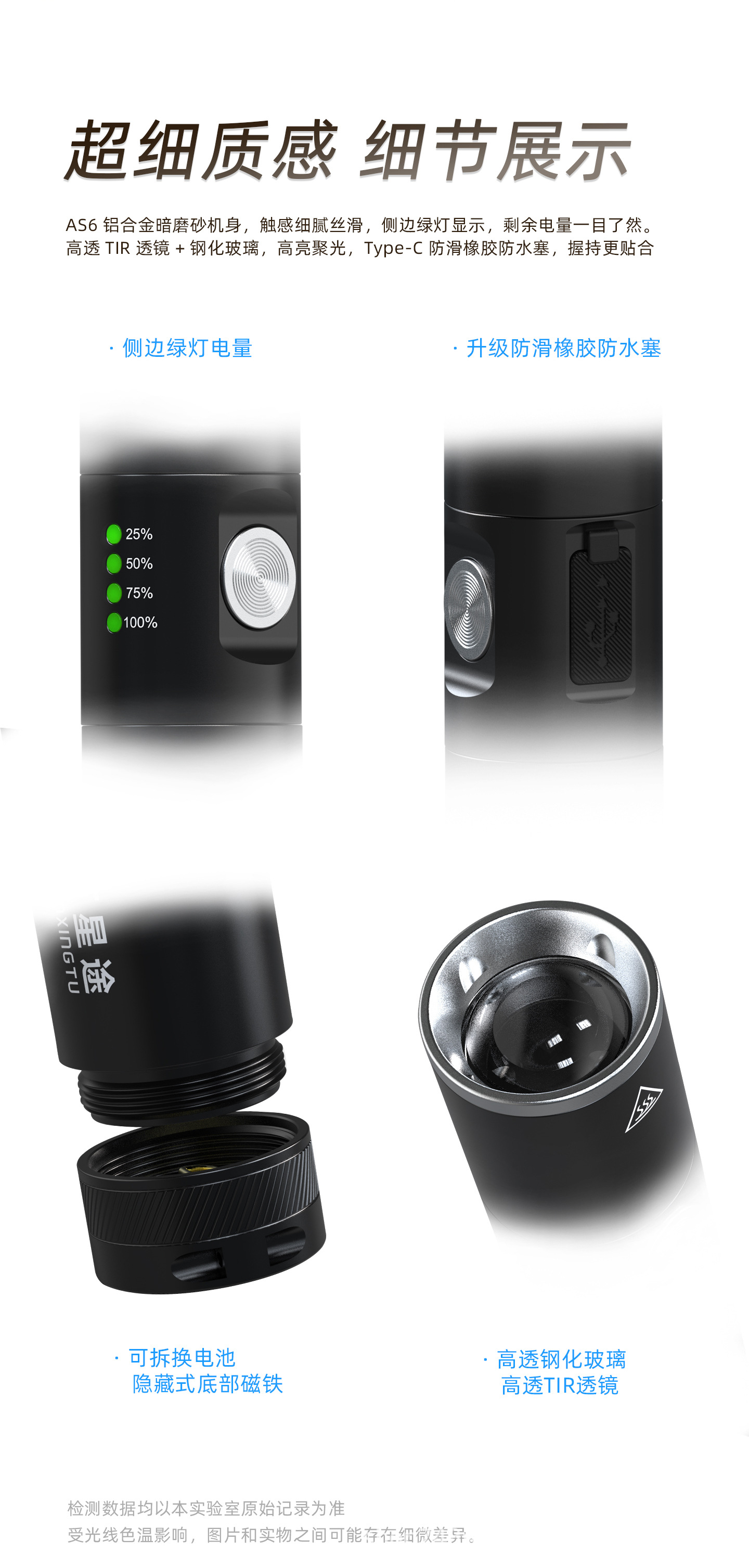 Wanxingtu Strong Light Flashlight, Drop-Resistant, Magnetic, Ultra-Long Battery Life, Outdoor Lighting, Ultra-Bright, Zoomable, Emergency Portable Light