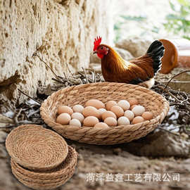 手工编织鸡窝水葫芦草编宠物窝母鸡舍孵蛋箱猫咪狗狗宠物窝收纳筐