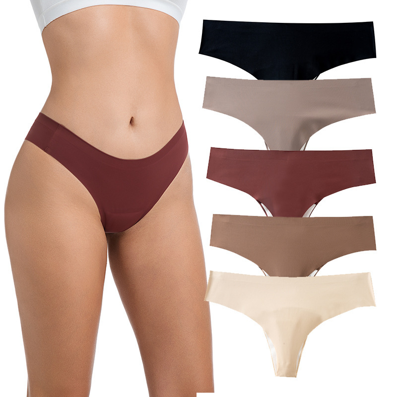 European and American Cross-Border Amazon Women's Anti-Embarrassment Thong with Cotton Pads for Yoga, Fitness, and Seamless Underwear for Women
