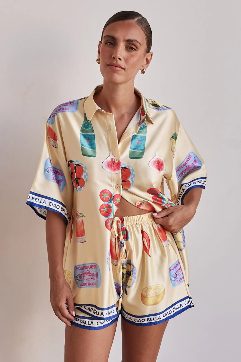 191g Weight Short Sleeve Sleeve Length Polyester Fabric Type Shorts Co-ord Set Sets Type 2 Pieces Set Quantity Daily Occasion Turndown Neckline Loose Fit Type Letter, Wine Glass, Fish Pattern 2025 Spring and Summer Season Women's Gender Casual Style Daily Women's Casual Letter Wine Glass Fish Polyester Shorts Co-ord Set Shorts Sets 8