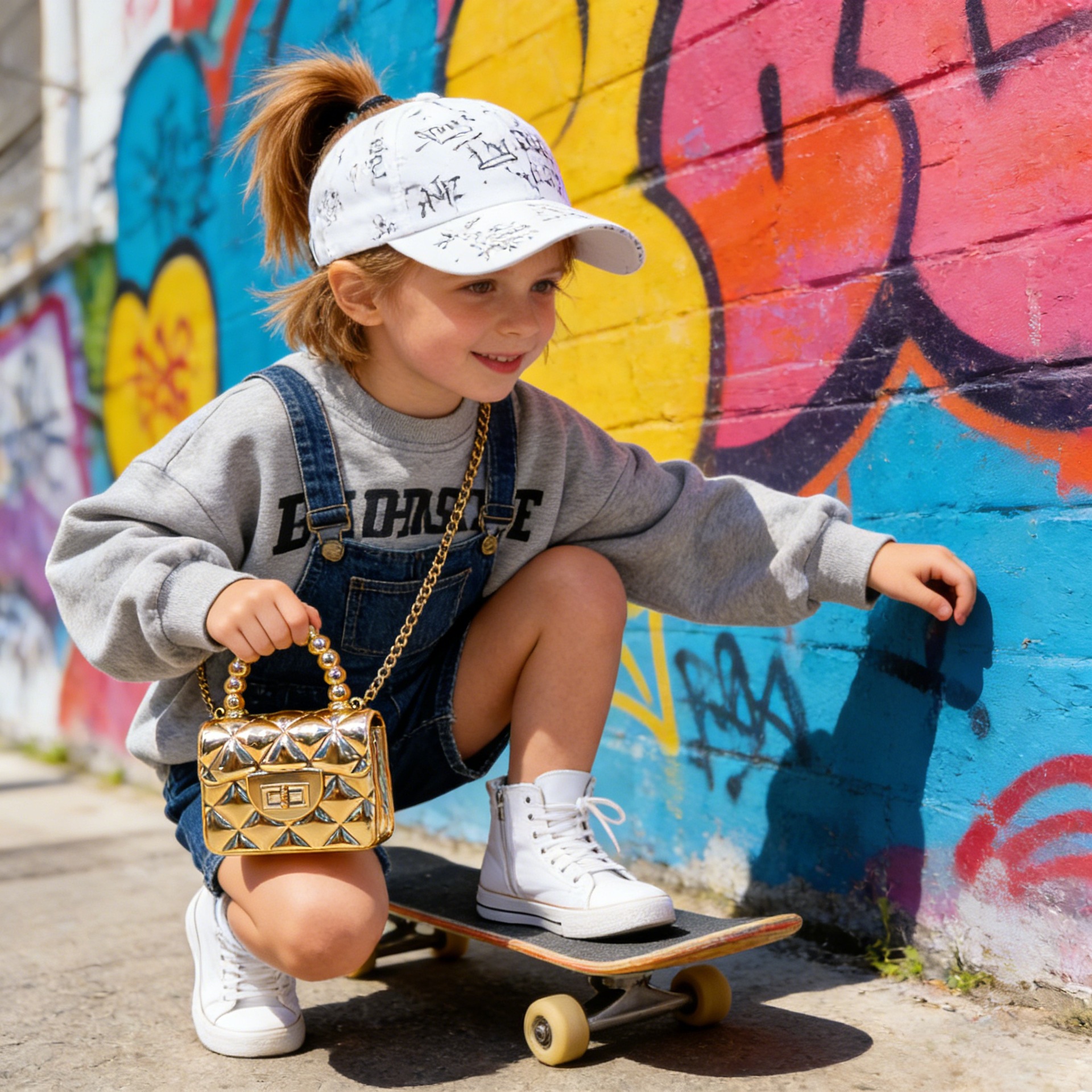 Mini borsa a tracolla in acrilico con paillettes tinta unita per donna, borsa da sera alla moda per bambini color rossetto_voghion.com