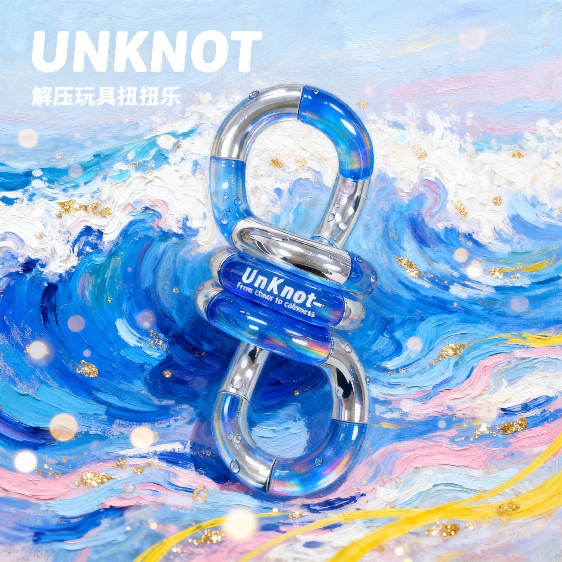 Unknot oficial genuino Twist Le Tang el mismo tipo de juguete de artefactos descomprimidos tango sensible a la temperatura decoloración pellizco pellizco pellizco 6