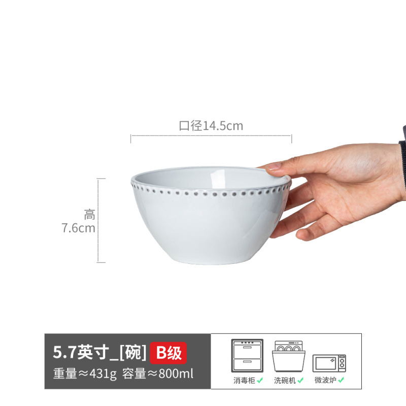 Cuenco de arroz de estilo Retro, cuenco de arroz para el hogar, cuenco pequeño de cerámica, cuenco para comer, vajilla, cuenco pequeño simple, cuenco de arroz en relieve al por mayor